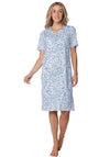 Pastunette Floral Short Sleeve Nightdress, Blue