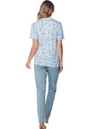 Pastunette Floral Short Sleeve Pyjama Set, Blue