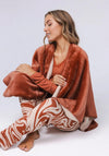 Pastunette Sherpa Fleece Cape, Orange