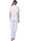 Pastunette Short Sleeve Stripe Pyjama Set, Blue
