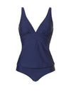 Pastunette V-Neck Padded Cup Tankini, Navy
