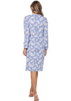 Pastunette Leaf Long Sleeve Nightdress, Blue