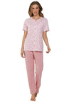 Pastunette Fusion Art Short Sleeve Pyjama Set, Pink