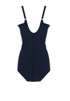 Pastunette Beach Line Print Prothesis V-Neck Swimsuit, Navy