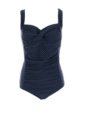 Pastunette Beach Polka Dot Swimsuit, Navy