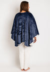 Pastunette Deluxe Warm Fleece Wrap Over Cape, Dark Blue