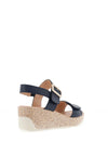 Patrizio Como Agerola Velcro Strap Wedge Sandals, Navy