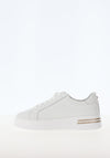 Patrizio Como Atri Faux Leather Side Zip Platform Trainers, White