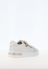 Patrizio Como Atri Faux Leather Side Zip Platform Trainers, White