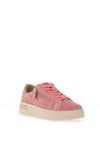 Patrizio Como Atri Faux Suede Side Zip Platform Trainers, Pink