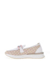 Patrizio Como Brenna Tweed Loafers, Pink and White