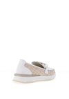 Patrizio Como Brenna Tweed Loafers, Pink and White