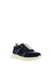 Patrizio Como Cori Eboli Faux Leather Laced Trainers, Navy