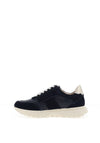 Patrizio Como Cori Eboli Faux Leather Laced Trainers, Navy