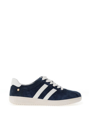 Patrizio Como Termo Suede Leather Trainers, Marine