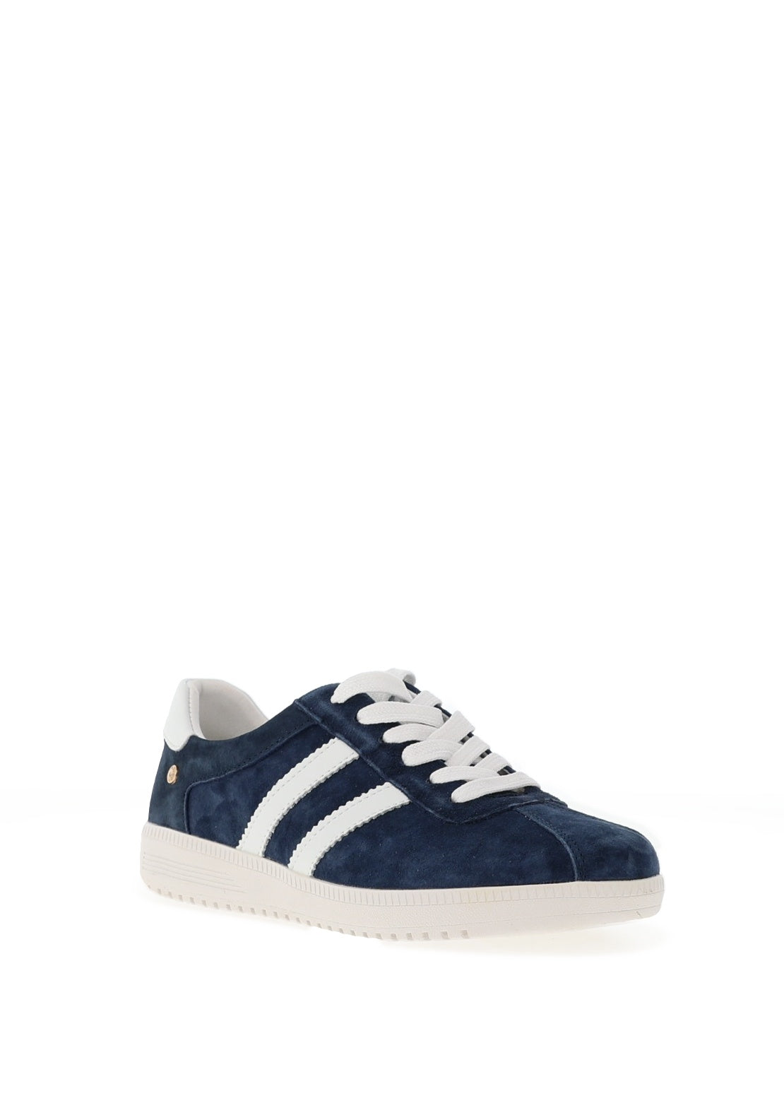 Patrizio Como Termo Suede Leather Trainers, Marine