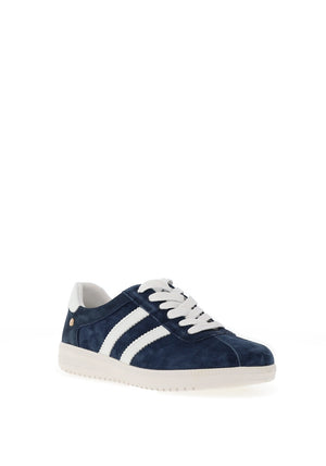 Patrizio Como Termo Suede Leather Trainers, Marine