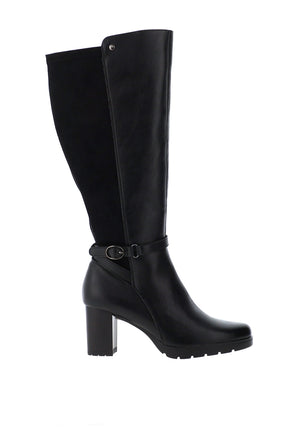 Patrizio Como Pombia High Heeled Knee-High Boots, Black