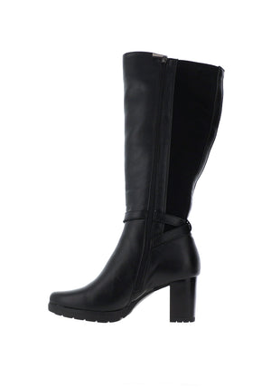 Patrizio Como Pombia High Heeled Knee-High Boots, Black