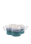 Paul Maloney Teal Collection Set of 4 Mugs