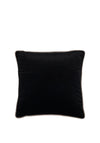 Paul Moneypenny Velvet Pipped Cushion 59x59cm, Black & Cream