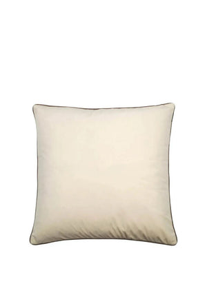 Paul Moneypenny Velvet Pipped Cushion 59x59cm, Black & Cream