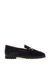Paul Green Suede Leather Chain Link Loafers, Navy