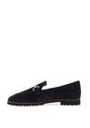 Paul Green Suede Leather Chain Link Loafers, Navy