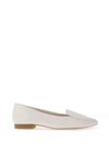 Paul Green Smooth Leather Pointed Ballet Pumps, Ivory