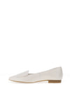 Paul Green Smooth Leather Pointed Ballet Pumps, Ivory