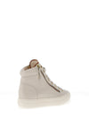 Paul Green Leather Zip High Top Trainers, Ivory
