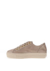 Paul Green Suede Shimmer Platform Trainers, Grey
