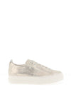 Paul Green Metallic Elastic Lace Platform Trainers, Gold