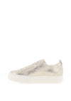 Paul Green Metallic Elastic Lace Platform Trainers, Gold