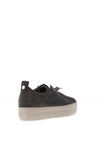 Paul Green Leather Elastic Lace Platform Trainers, Iron