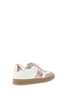 Paul Green Suede Nylon Panel Court Trainers, Neutral