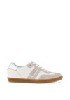 Paul Green Leather Lace Up Trainers, White and Grey