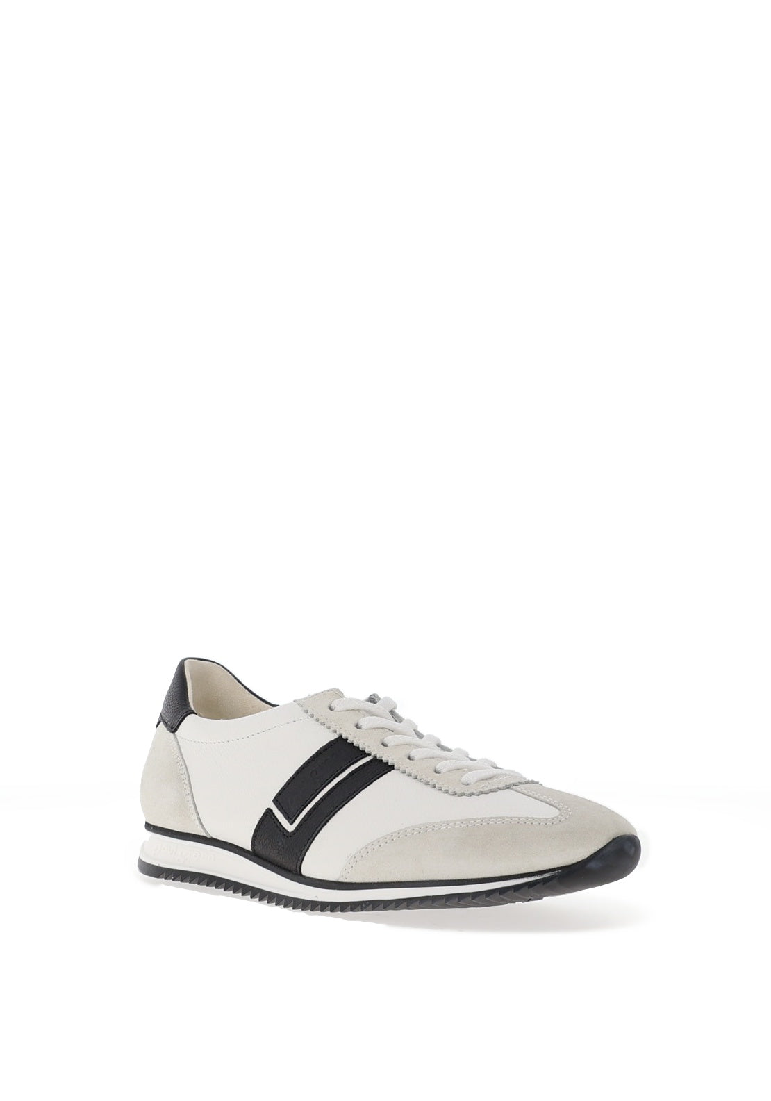 Paul Green Leather Monochrome Trainers, White & Black