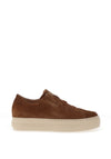 Paul Green Suede Leather Slip-On Elasticated Trainers, Tan