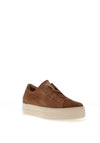 Paul Green Suede Leather Slip-On Elasticated Trainers, Tan