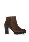 Paul Green Suede Heeled Ankle Boots, Earth