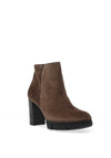 Paul Green Suede Heeled Ankle Boots, Earth