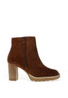 Paul Green Suede Heeled Ankle Boots, Toffee