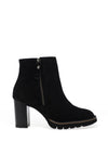 Paul Green Suede Heeled Ankle Boots, Black