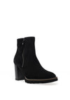 Paul Green Suede Heeled Ankle Boots, Black