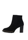 Paul Green Suede Heeled Ankle Boots, Black