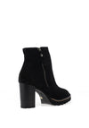 Paul Green Suede Heeled Ankle Boots, Black