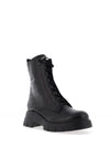 Paul Green Leather Croc Print Calf Length Boots, Black