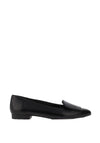 Paul Green Smooth Leather Pointed Ballet Pumps, Black