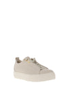 Paul Green Leather Elastic Platform Trainers, Ivory Gold